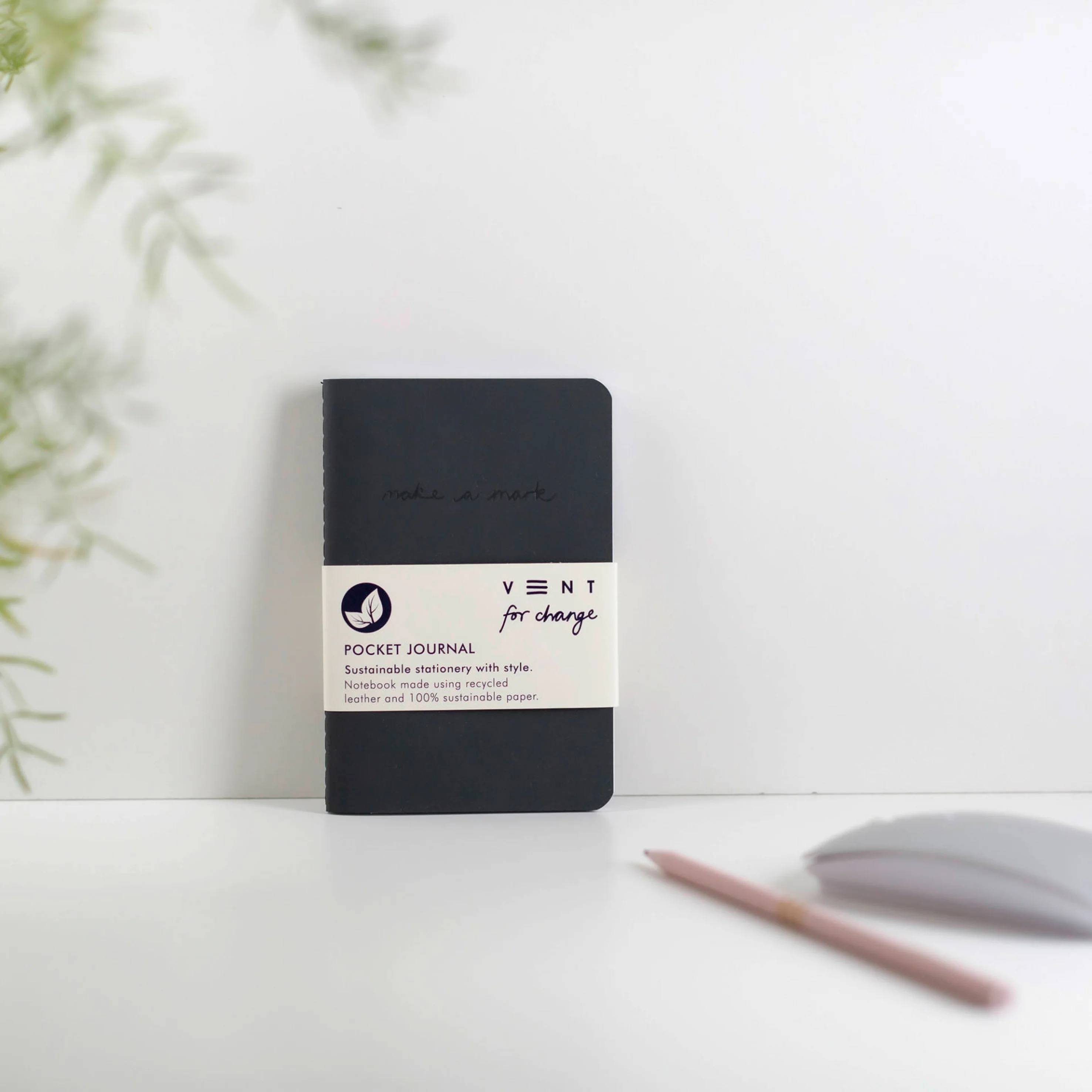 Vent for Change A6 Recycled leather pocket journal - available in 8 colours - Image 3
