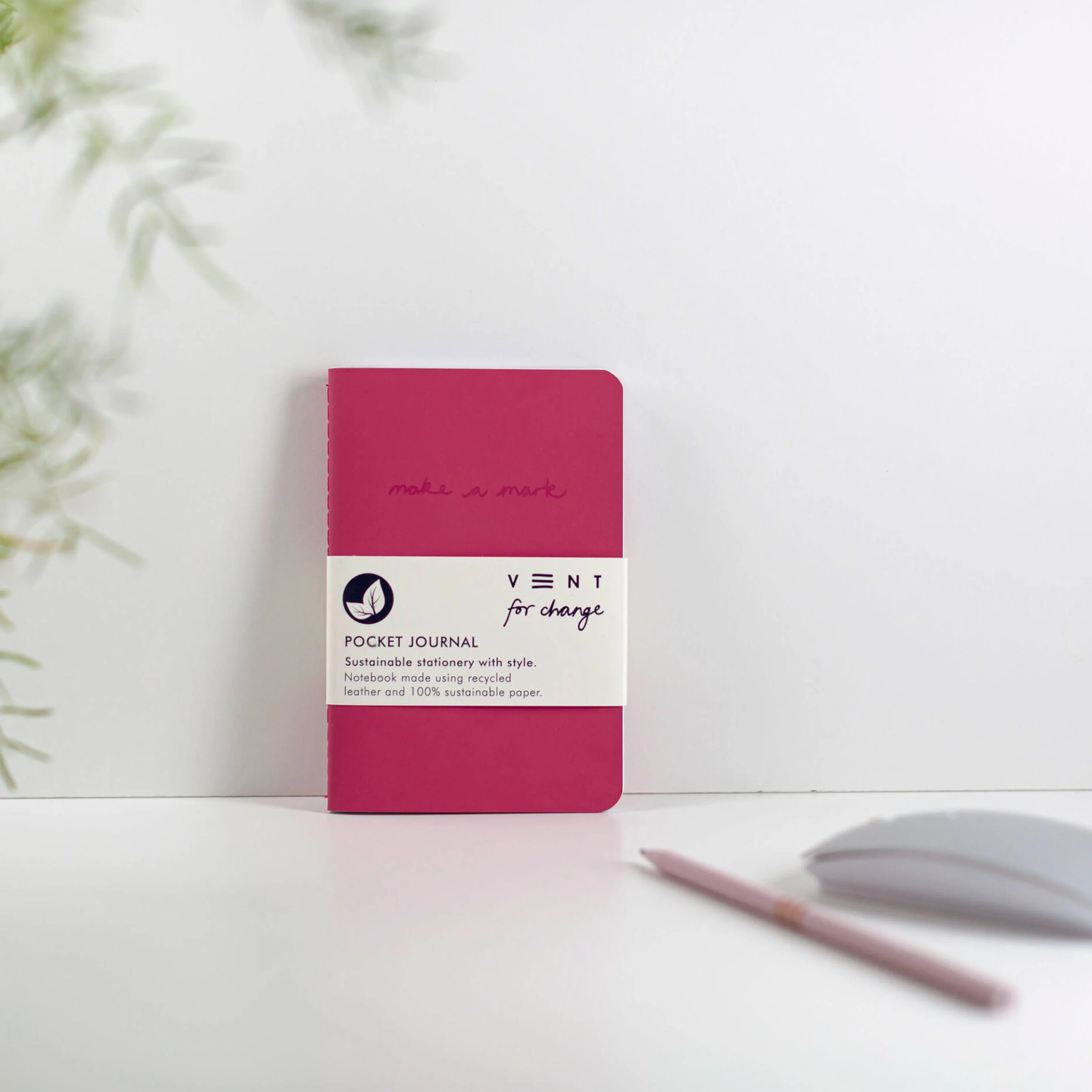 Vent for Change A6 Recycled leather pocket journal - available in 8 colours - Image 4