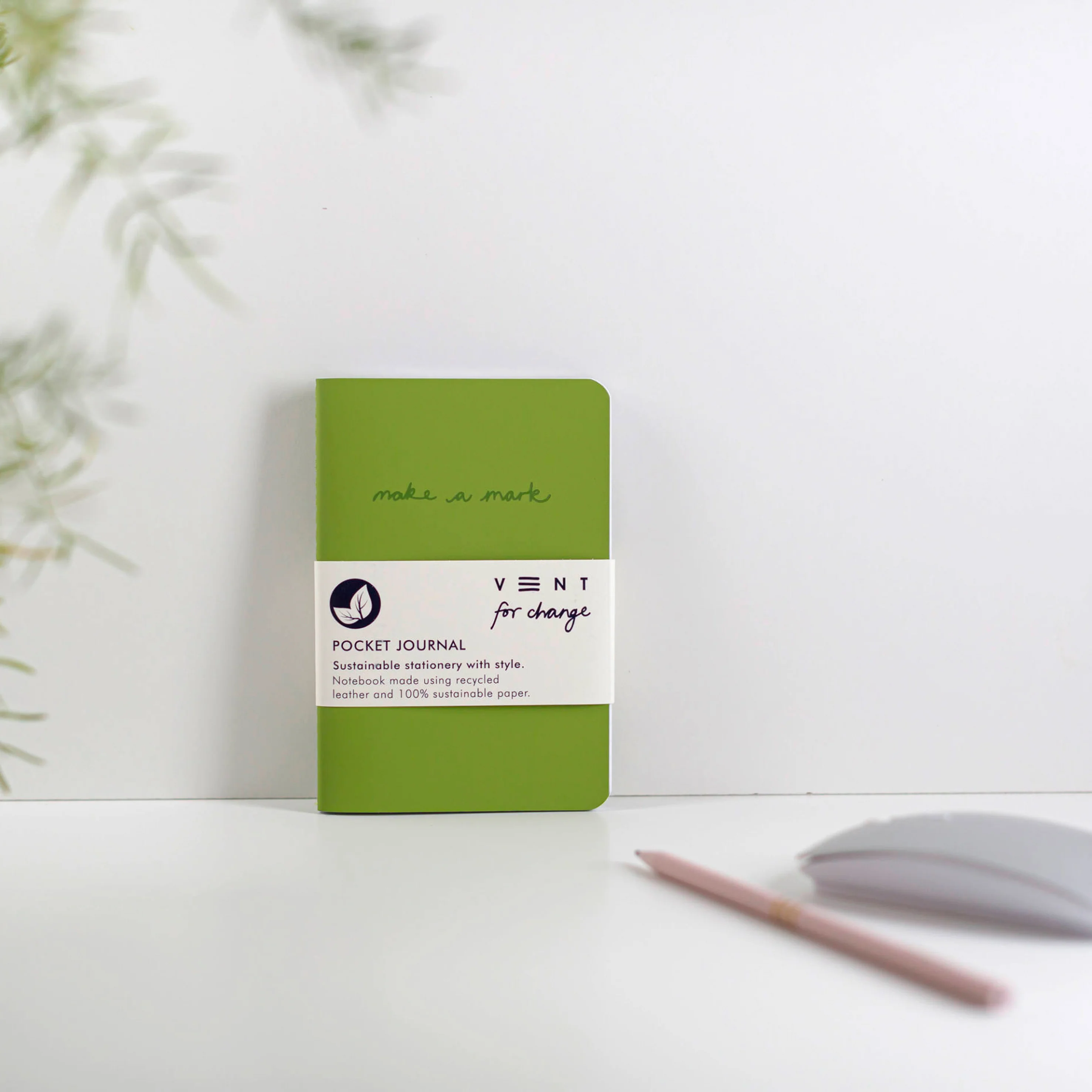 Vent for Change A6 Recycled leather pocket journal - available in 8 colours - Image 5