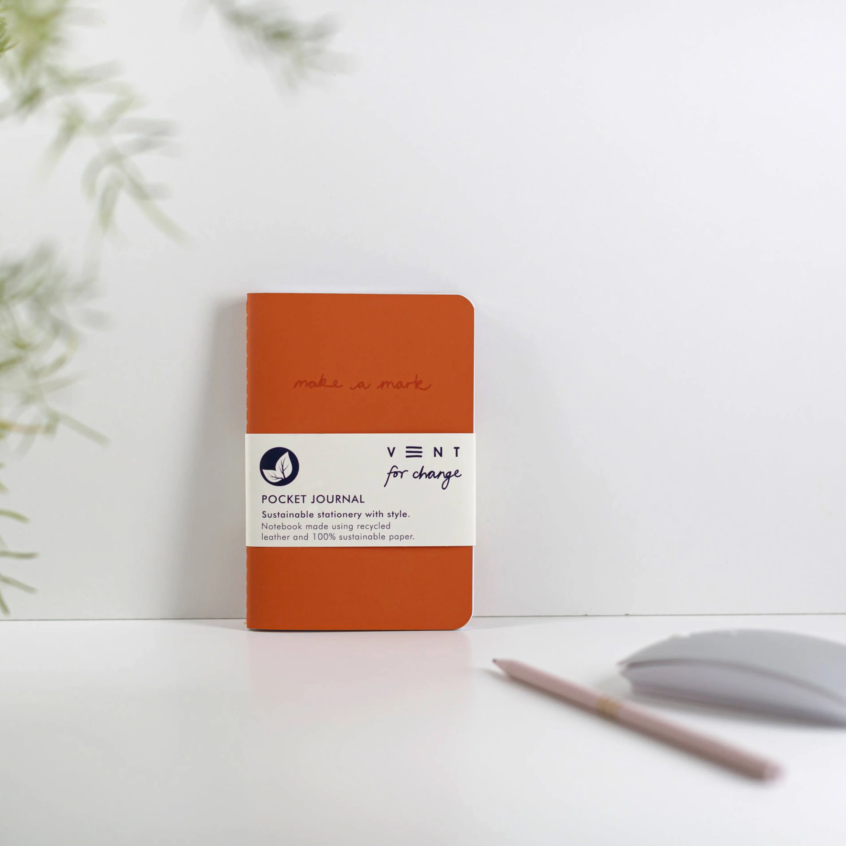 Vent for Change A6 Recycled leather pocket journal - available in 8 colours - Image 6