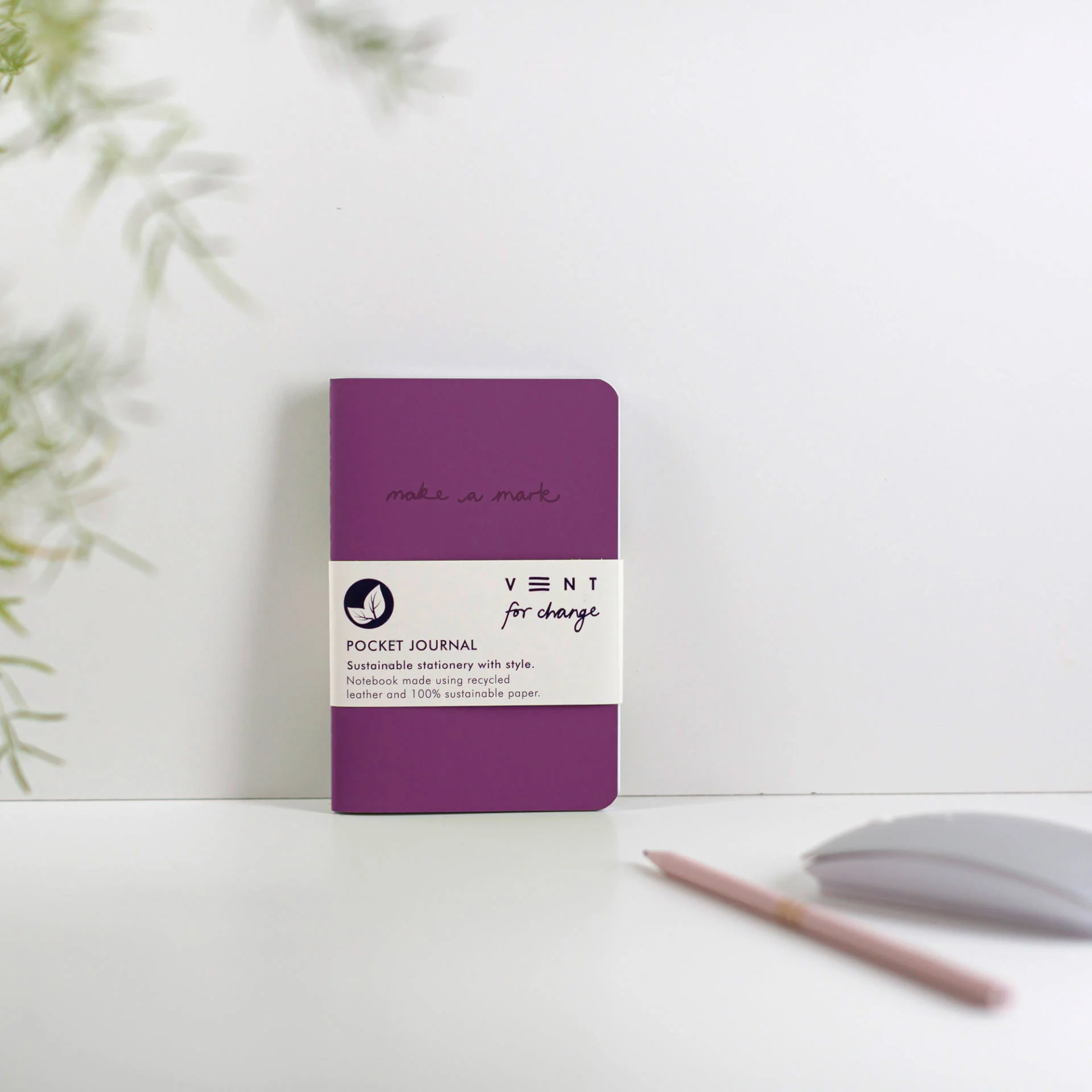 Vent for Change A6 Recycled leather pocket journal - available in 8 colours - Image 7
