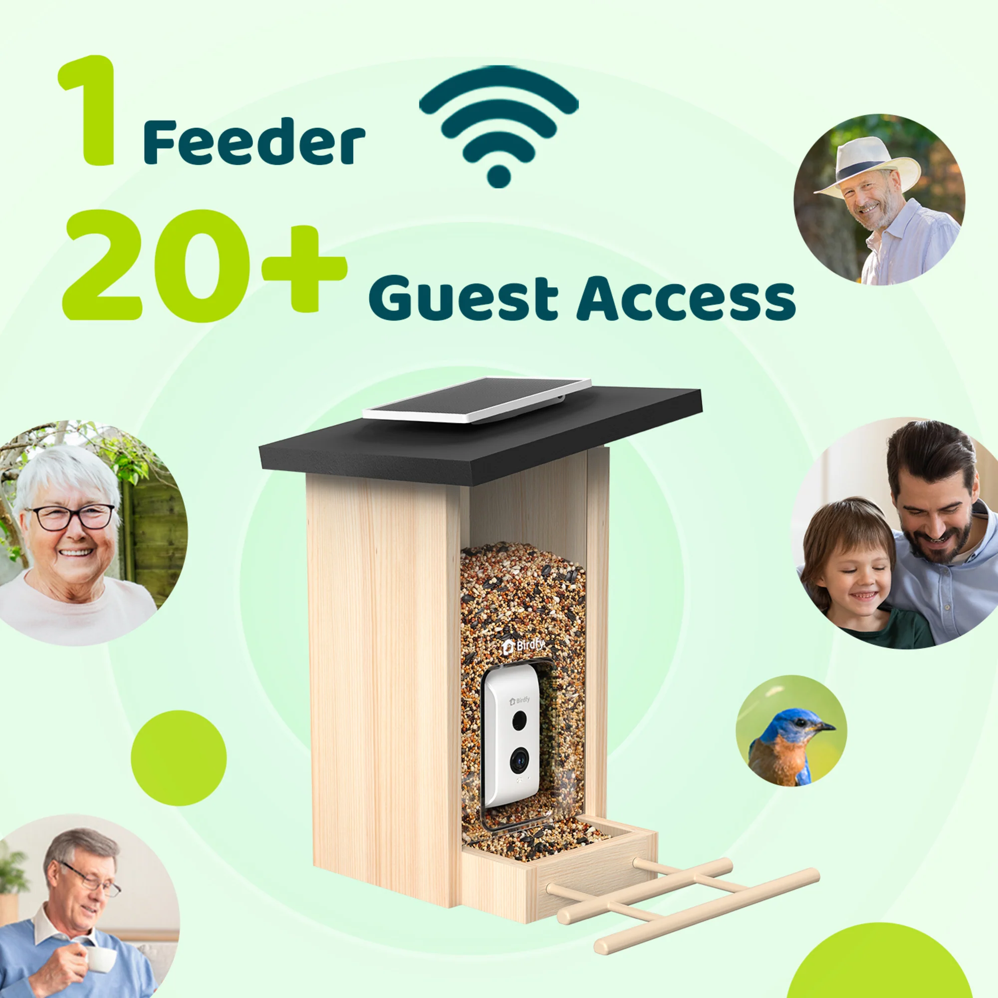 Birdfy Ebony Feeder Lite - with Camera and Solar Panel - Image 6