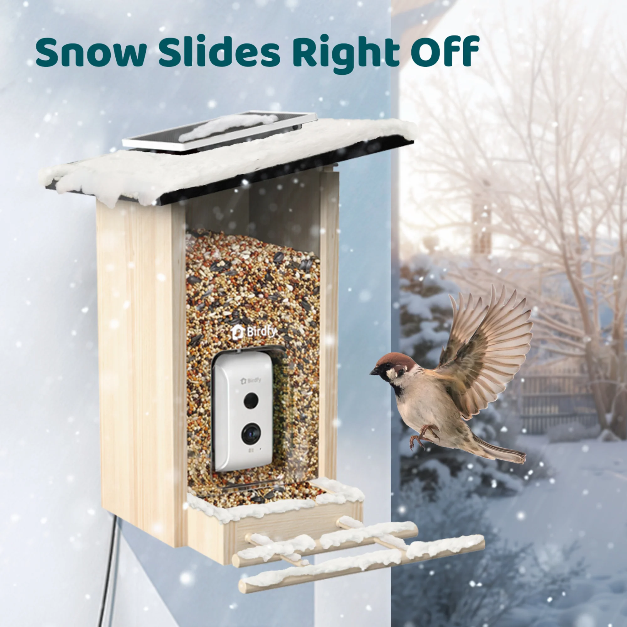 Birdfy Ebony Feeder Lite - with Camera and Solar Panel - Image 9