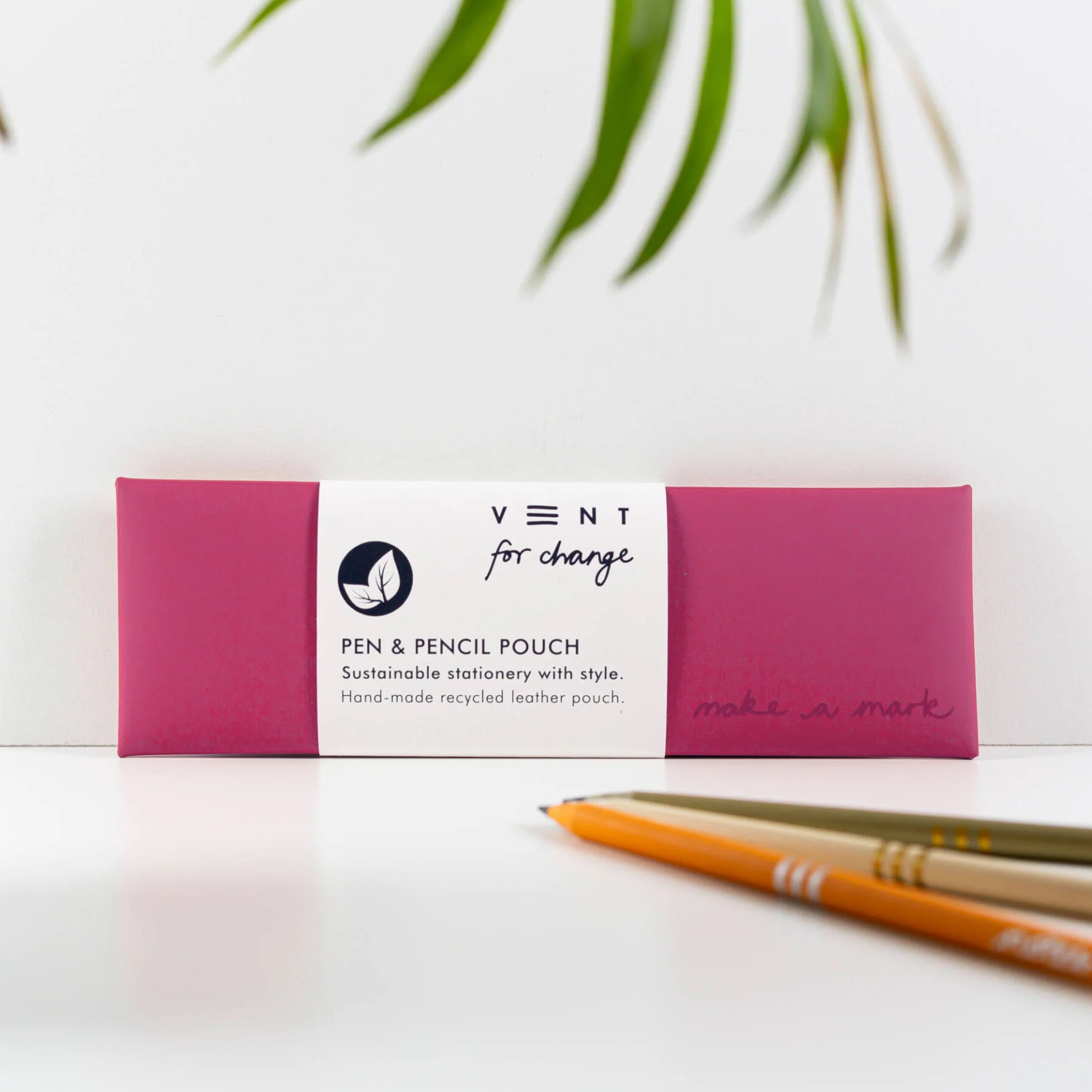 Vent for Change Recycled leather pen pouch - available in 5 colours - Image 5
